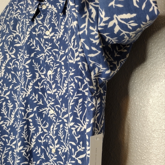 NWT Velvet By Graham & Spencer Fern Print Men's Long Sleeve Button Down Shirt - Picture 8 of 15